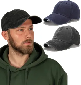 2/5/6 Packs Vintage Washed Plain Baseball Cap Distressed Dad Golf Hat for Men Women