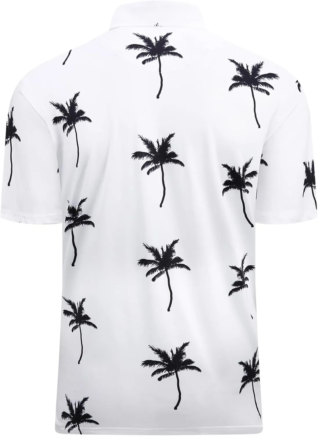 Alex Vando Mens Golf Shirt Moisture Wicking Quick-Dry Print Performance Polo Shirts for Men