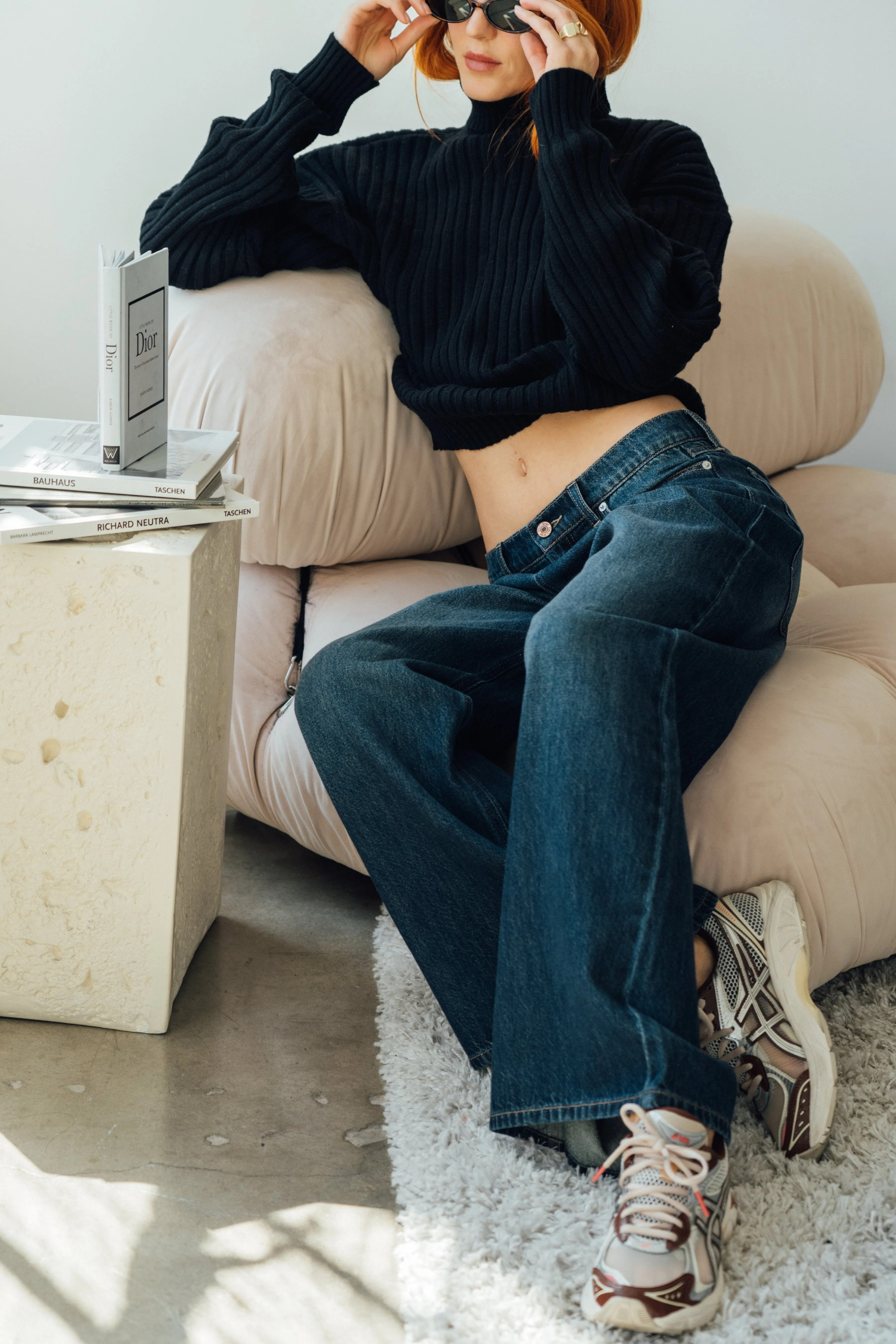 Baggy Dad Jeans - Vintage Indigo