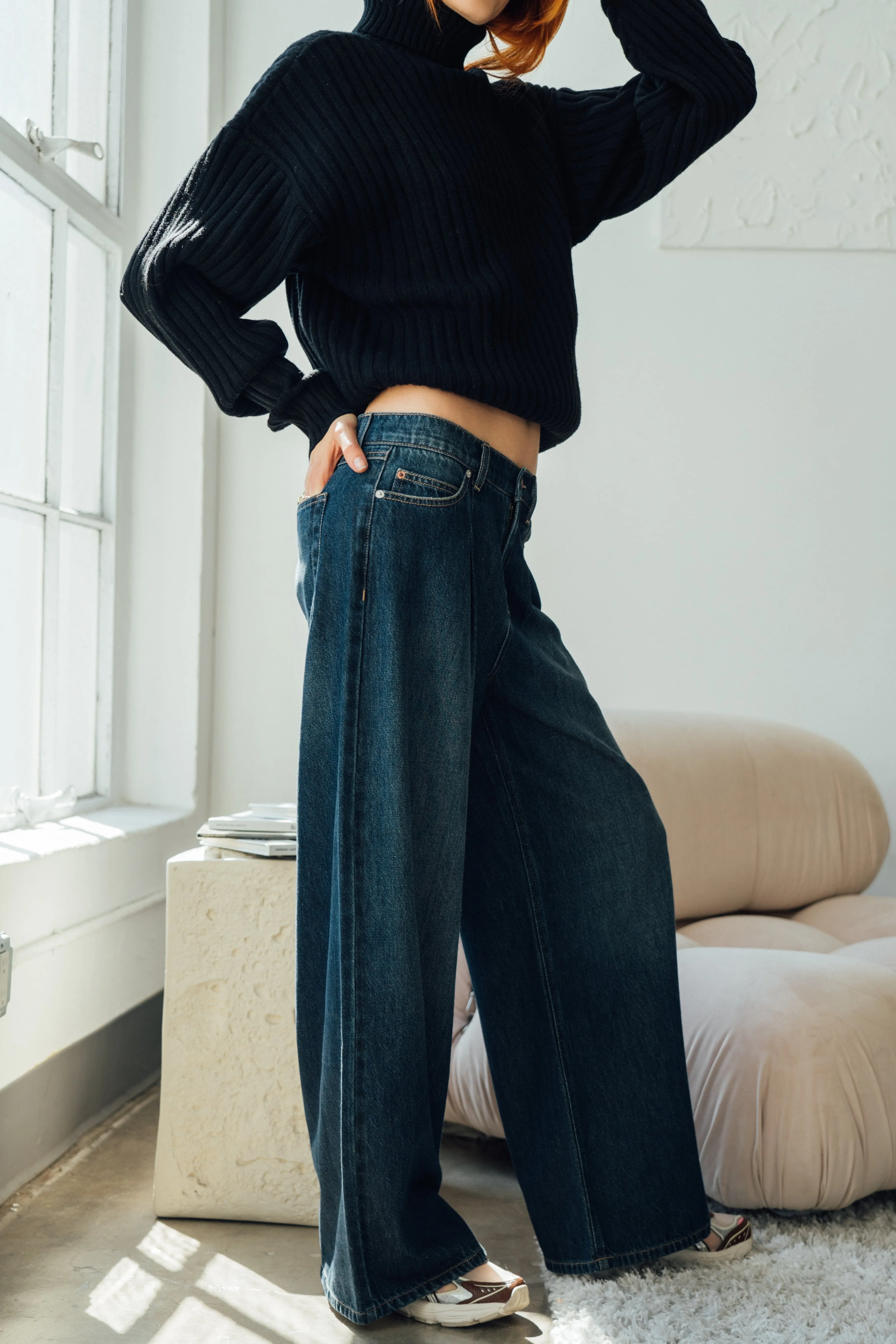 Baggy Dad Jeans - Vintage Indigo