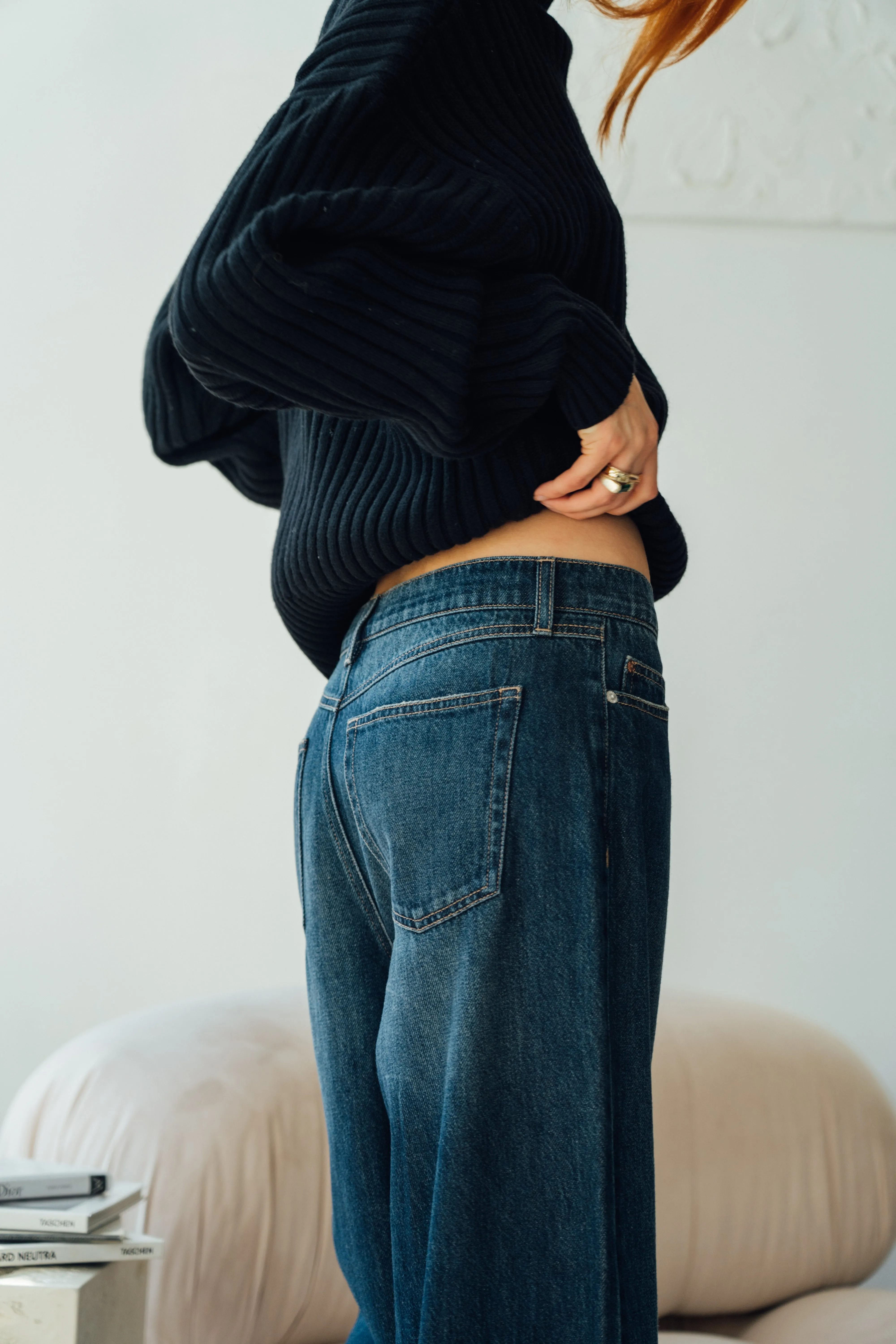 Baggy Dad Jeans - Vintage Indigo