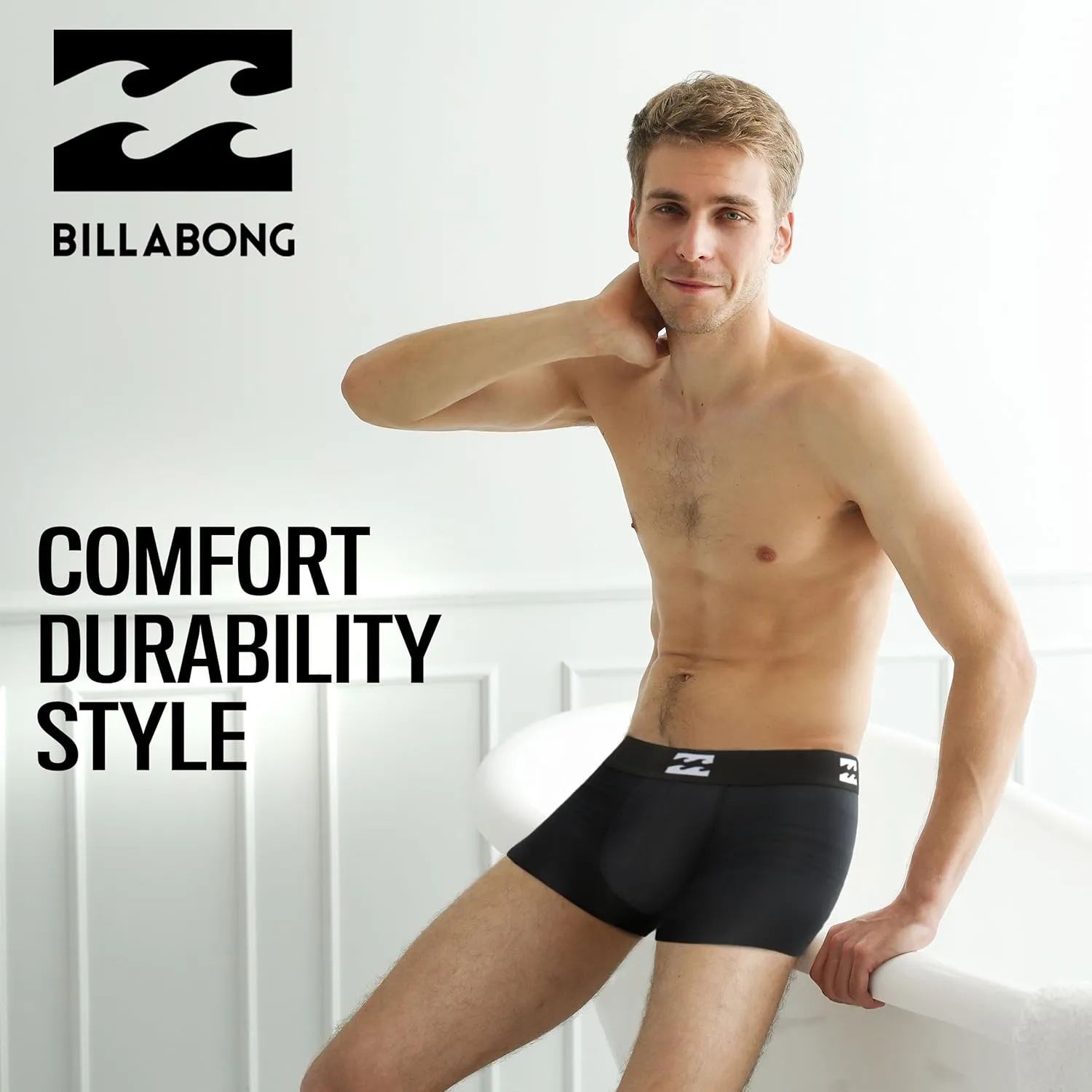 Billabong Mens Underwear 4 Pack Microfiber Performance Boxer Briefs for Men