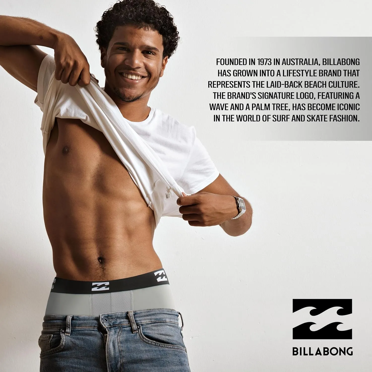 Billabong Mens Underwear 4 Pack Microfiber Performance Boxer Briefs for Men