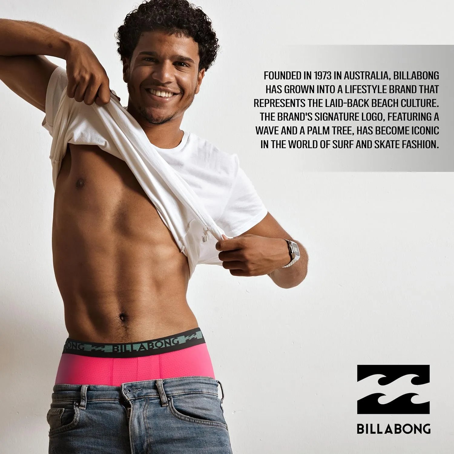 Billabong Mens Underwear 4 Pack Microfiber Performance Boxer Briefs for Men