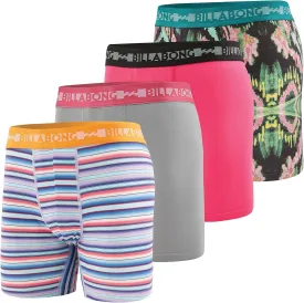 Billabong Mens Underwear 4 Pack Microfiber Performance Boxer Briefs for Men