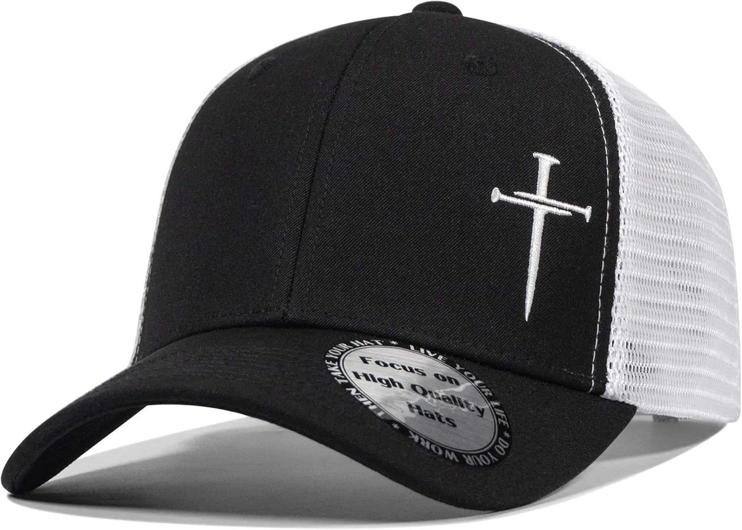 Christian Hats for Men Women,Jesus 3 Nail Cross Hat Christian Religious Gifts for Birthday/Christmas