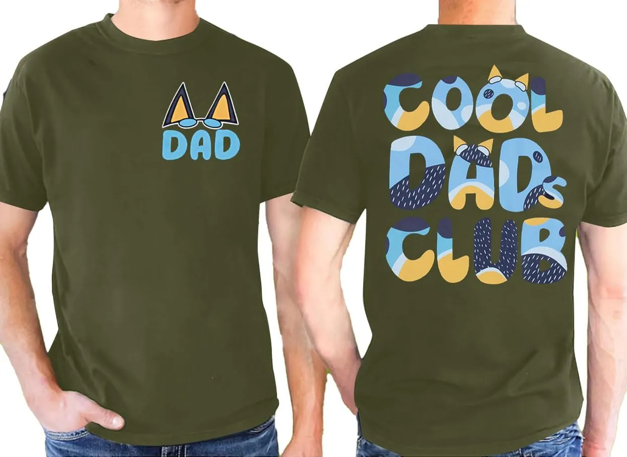 Dad Shirt Men Cool Dad Club T-Shirts Father's Day Tops Daddy Birthday Gift Tees Dads Life Clothes