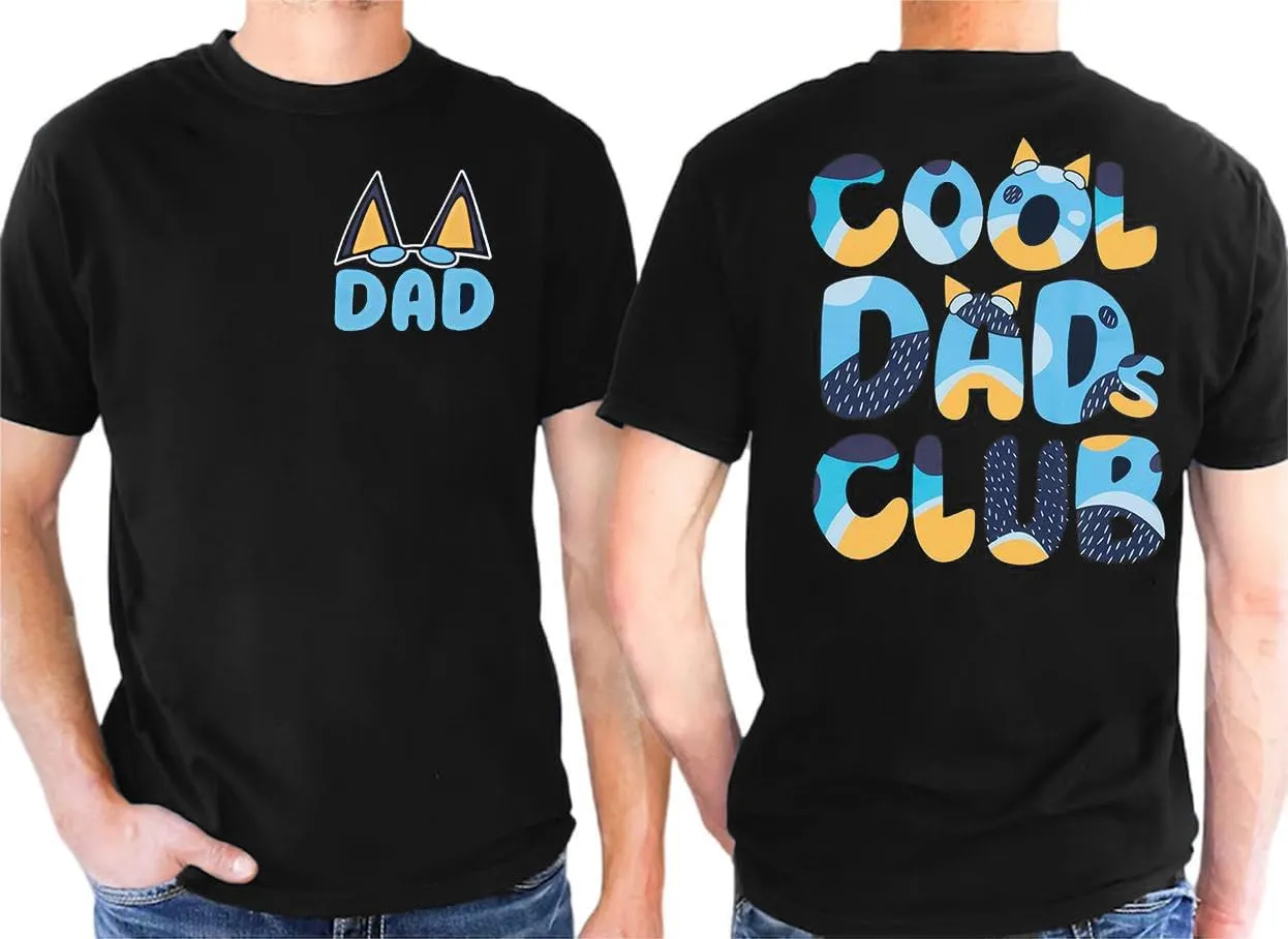 Dad Shirt Men Cool Dad Club T-Shirts Father's Day Tops Daddy Birthday Gift Tees Dads Life Clothes