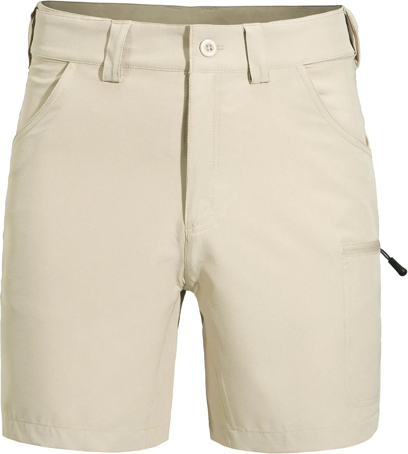 FitsT4 Sports Mens Shorts 7 Inch Inseam Stretch Water Resistant Hiking Cargo Shorts with Elastic Waistband