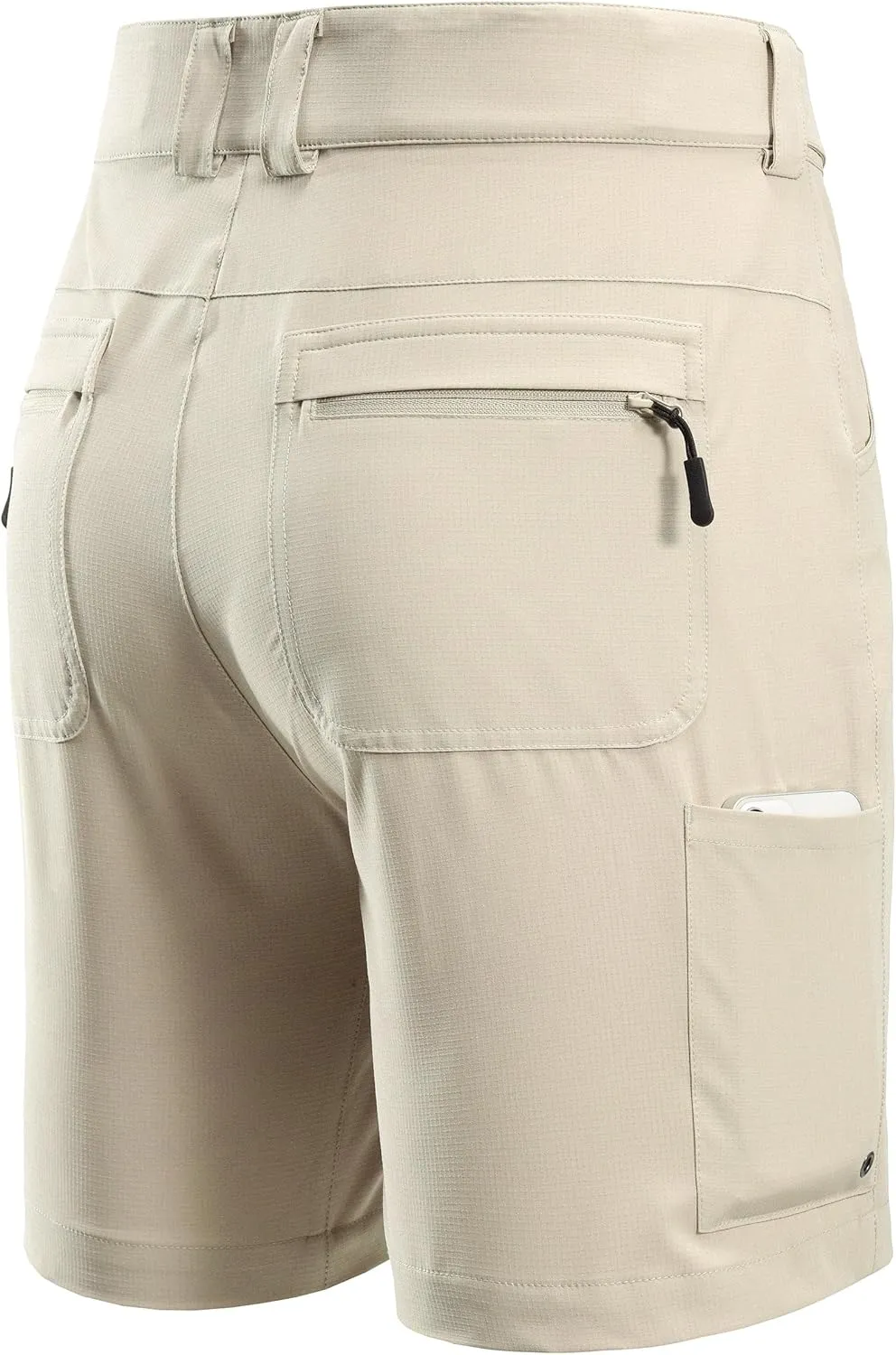 FitsT4 Sports Mens Shorts 7 Inch Inseam Stretch Water Resistant Hiking Cargo Shorts with Elastic Waistband