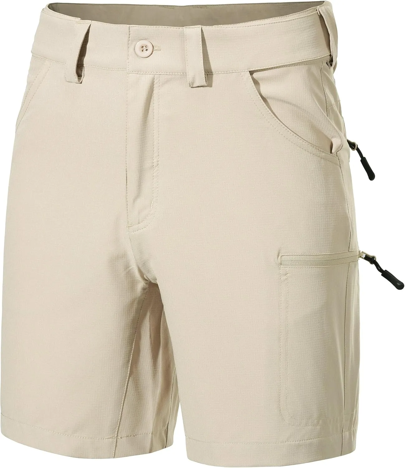 FitsT4 Sports Mens Shorts 7 Inch Inseam Stretch Water Resistant Hiking Cargo Shorts with Elastic Waistband