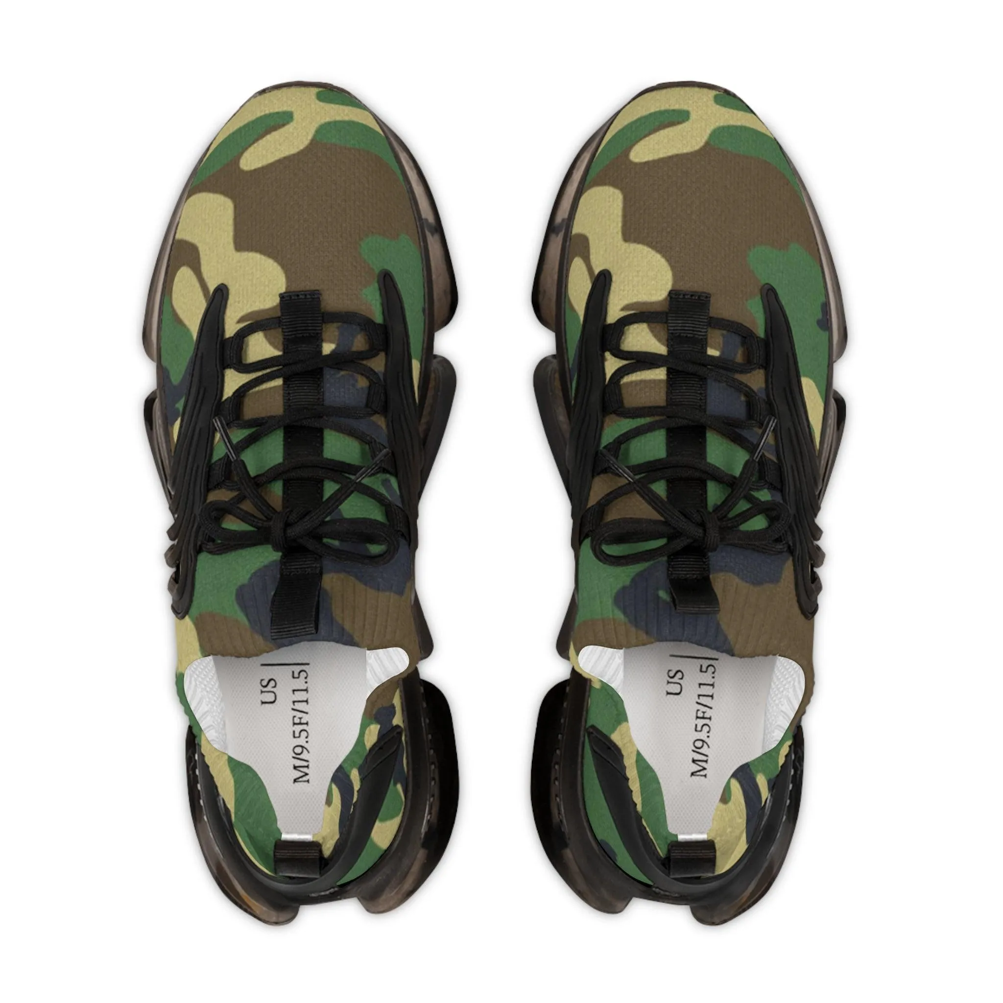 Green Camouflage Men's Mesh Sneakers