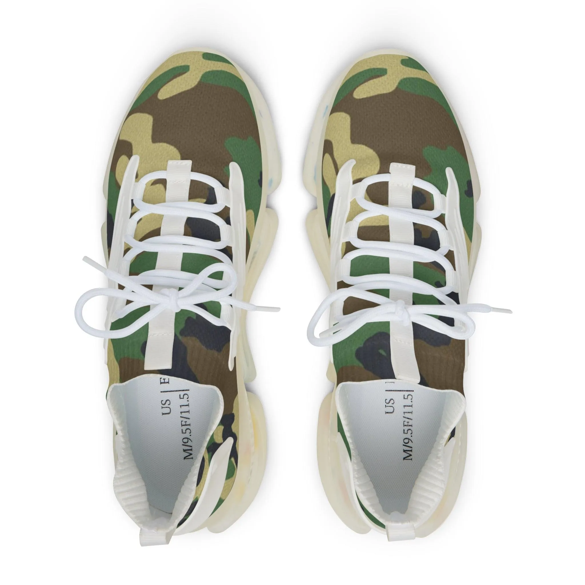 Green Camouflage Men's Mesh Sneakers