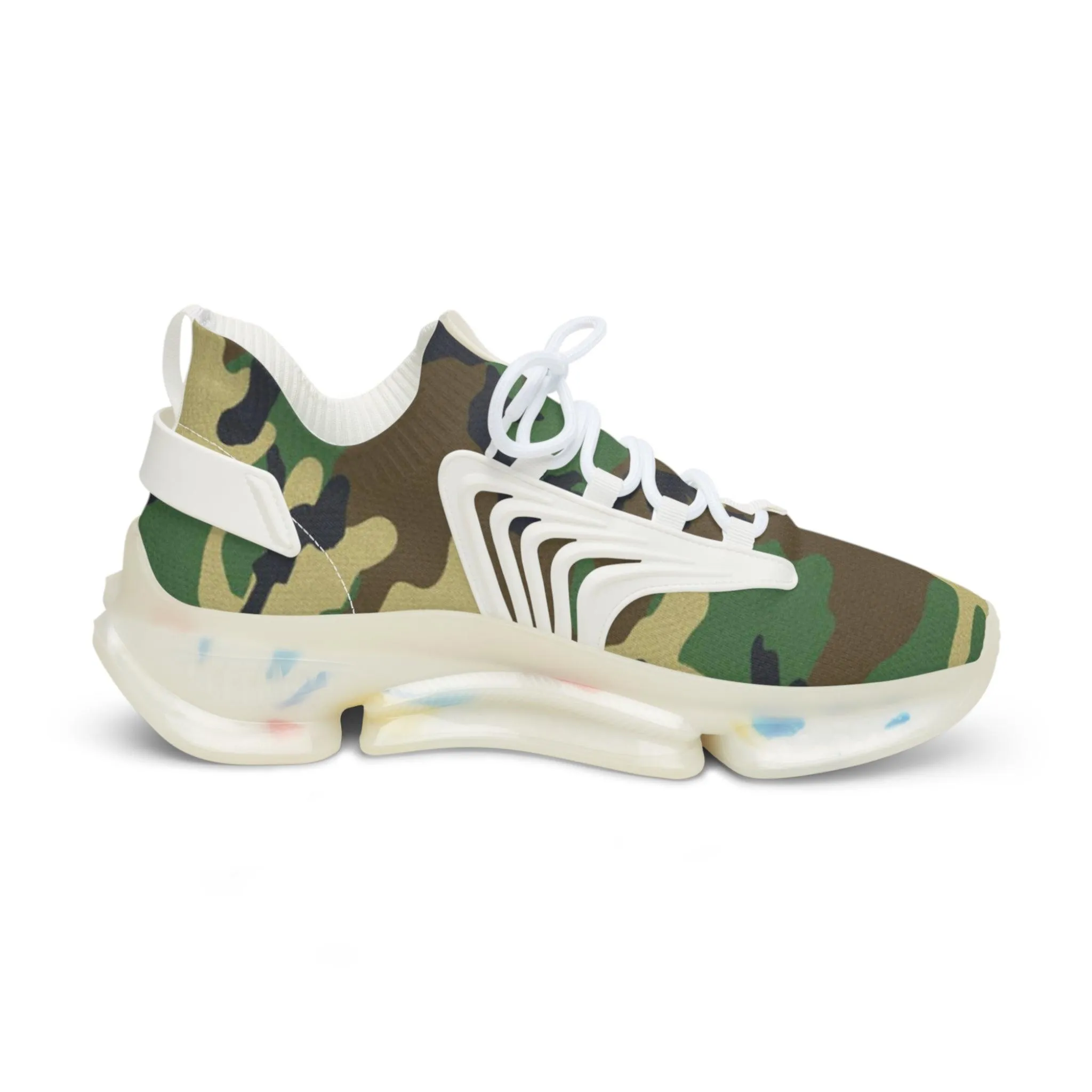Green Camouflage Men's Mesh Sneakers