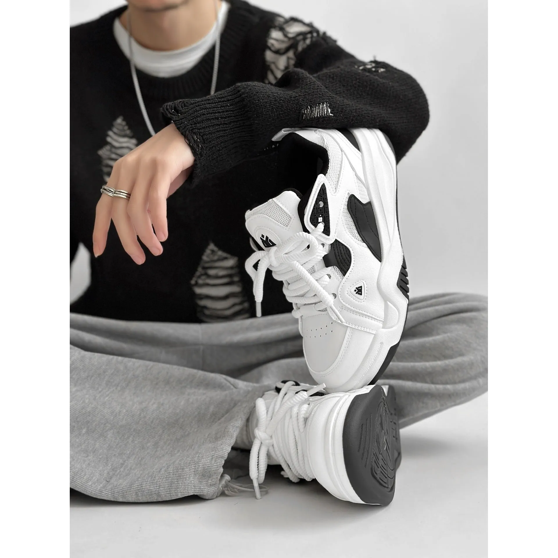 INSTOCK - lace-up large size men's shoes