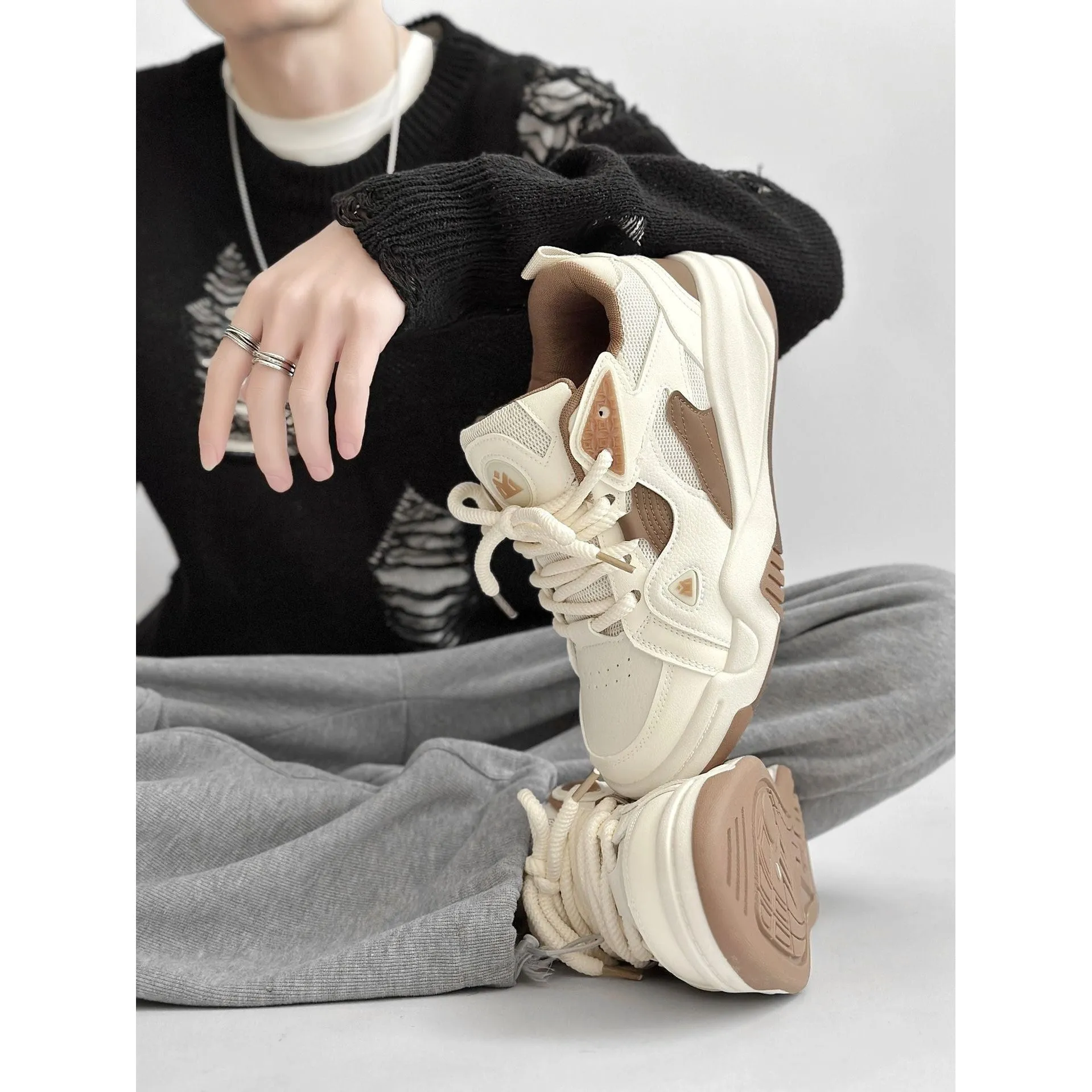INSTOCK - lace-up large size men's shoes