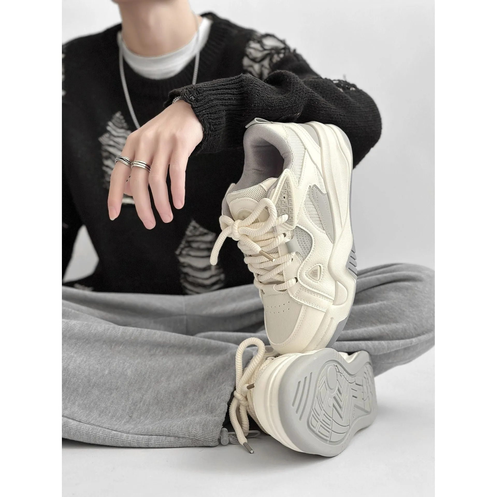 INSTOCK - lace-up large size men's shoes