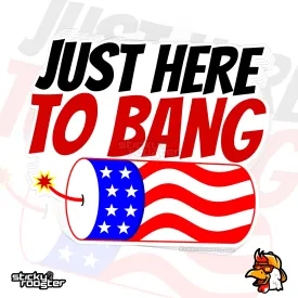 Just Here To Bang sticker
