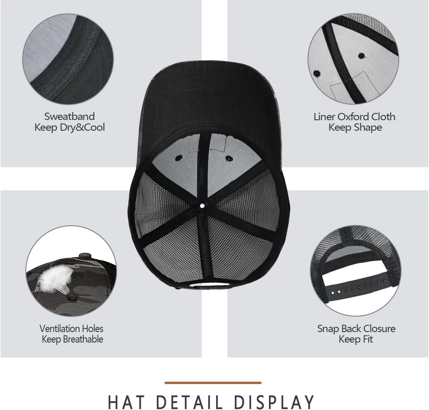 Men's Hat Gifts for Dad Husband Grandpa Father's Day Christmas Birthday Gifts Trucker Hat Leather Pattern Baseball Cap