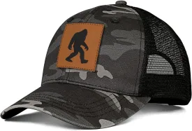 Men's Hat Gifts for Dad Husband Grandpa Father's Day Christmas Birthday Gifts Trucker Hat Leather Pattern Baseball Cap
