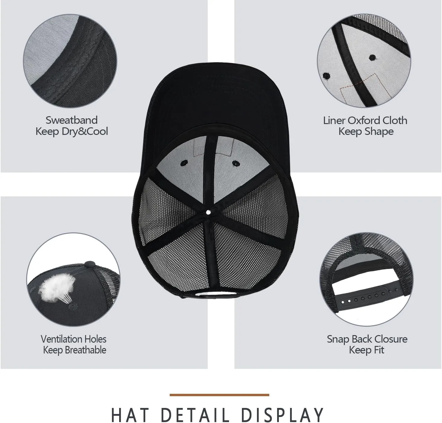 Men's Hat Gifts for Dad Husband Grandpa Father's Day Christmas Birthday Gifts Trucker Hat Leather Pattern Baseball Cap