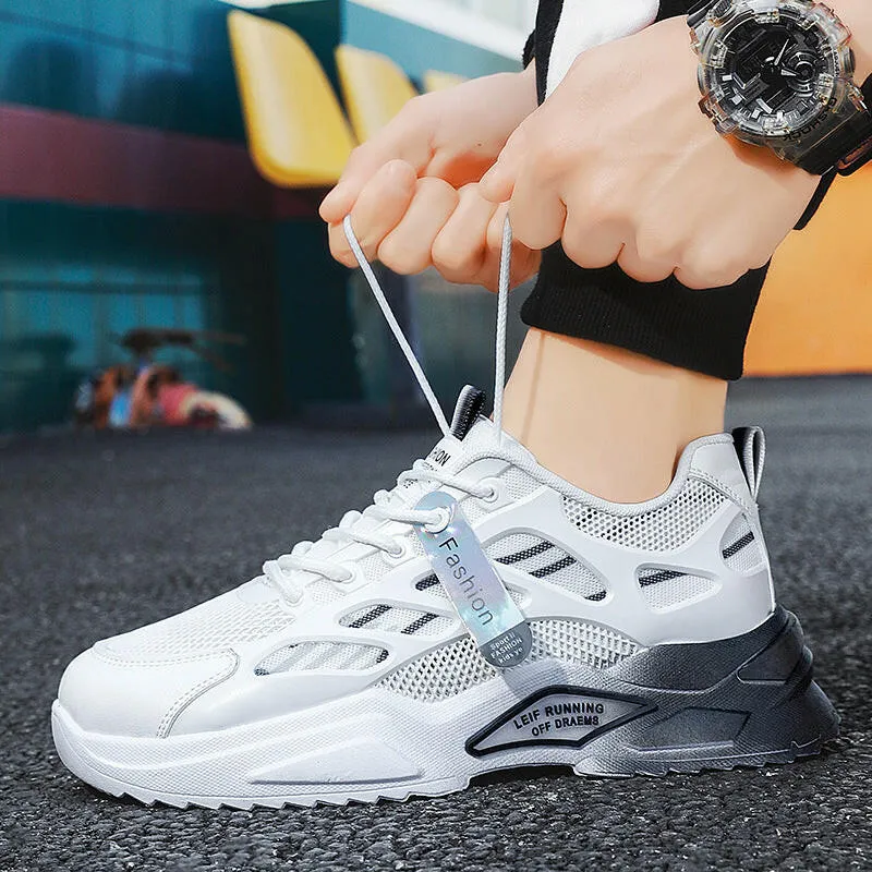 Men's Sports Casual Shoes - Lightweight, Breathable, and Retro Style