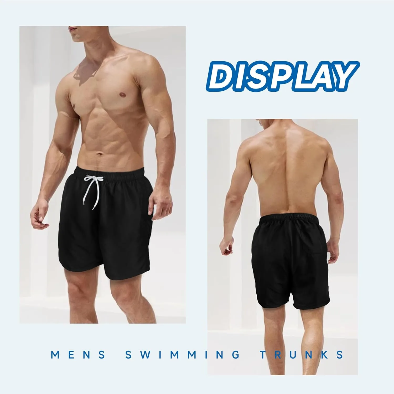 Mens Swim Trunks Swim Shorts Swimwear Quick Dry 7???? Swimming Trunks with Mesh Lining