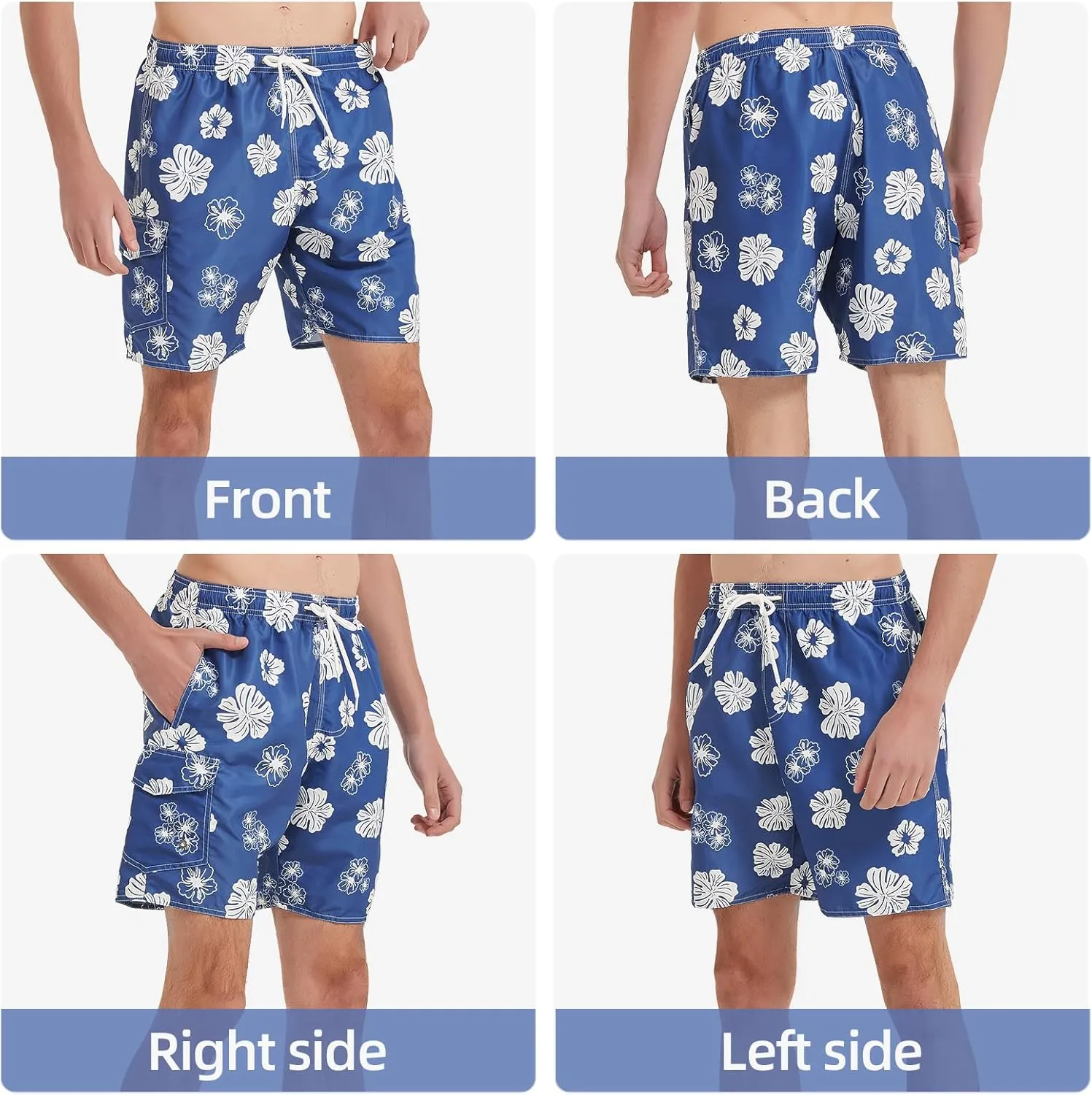 Mens Swim Trunks Swim Shorts Swimwear Quick Dry 7???? Swimming Trunks with Mesh Lining