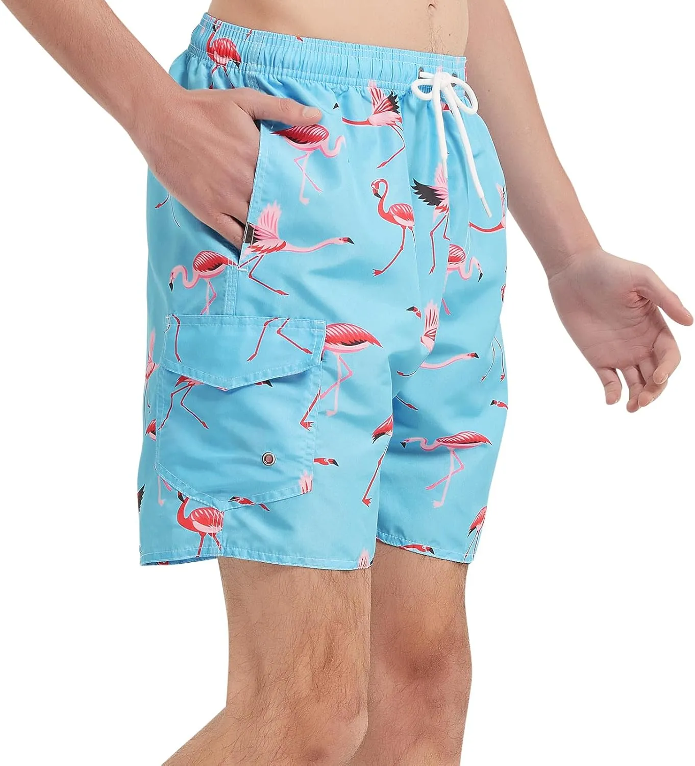 Mens Swim Trunks Swim Shorts Swimwear Quick Dry 7???? Swimming Trunks with Mesh Lining
