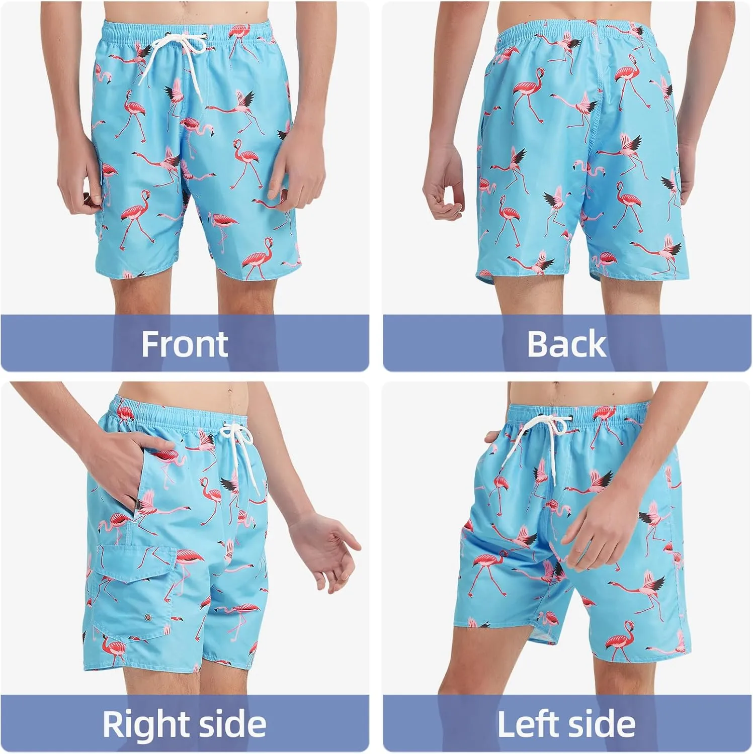 Mens Swim Trunks Swim Shorts Swimwear Quick Dry 7???? Swimming Trunks with Mesh Lining