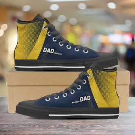 Michigan DAD Basketball Fan Canvas High Top Shoes