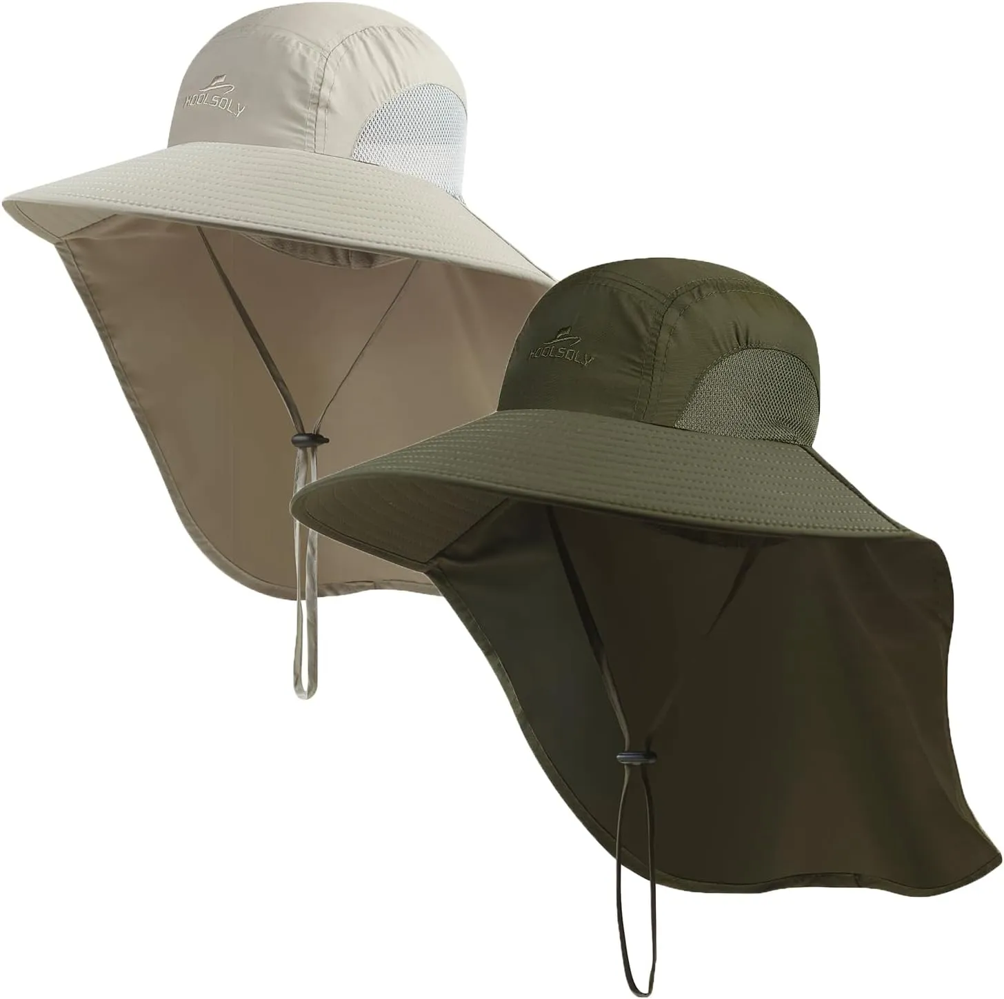 Outdoor Sun Hat for Men with 50  UPF Protection Safari Cap Wide Brim Fishing Hat with Neck Flap, for Dad??