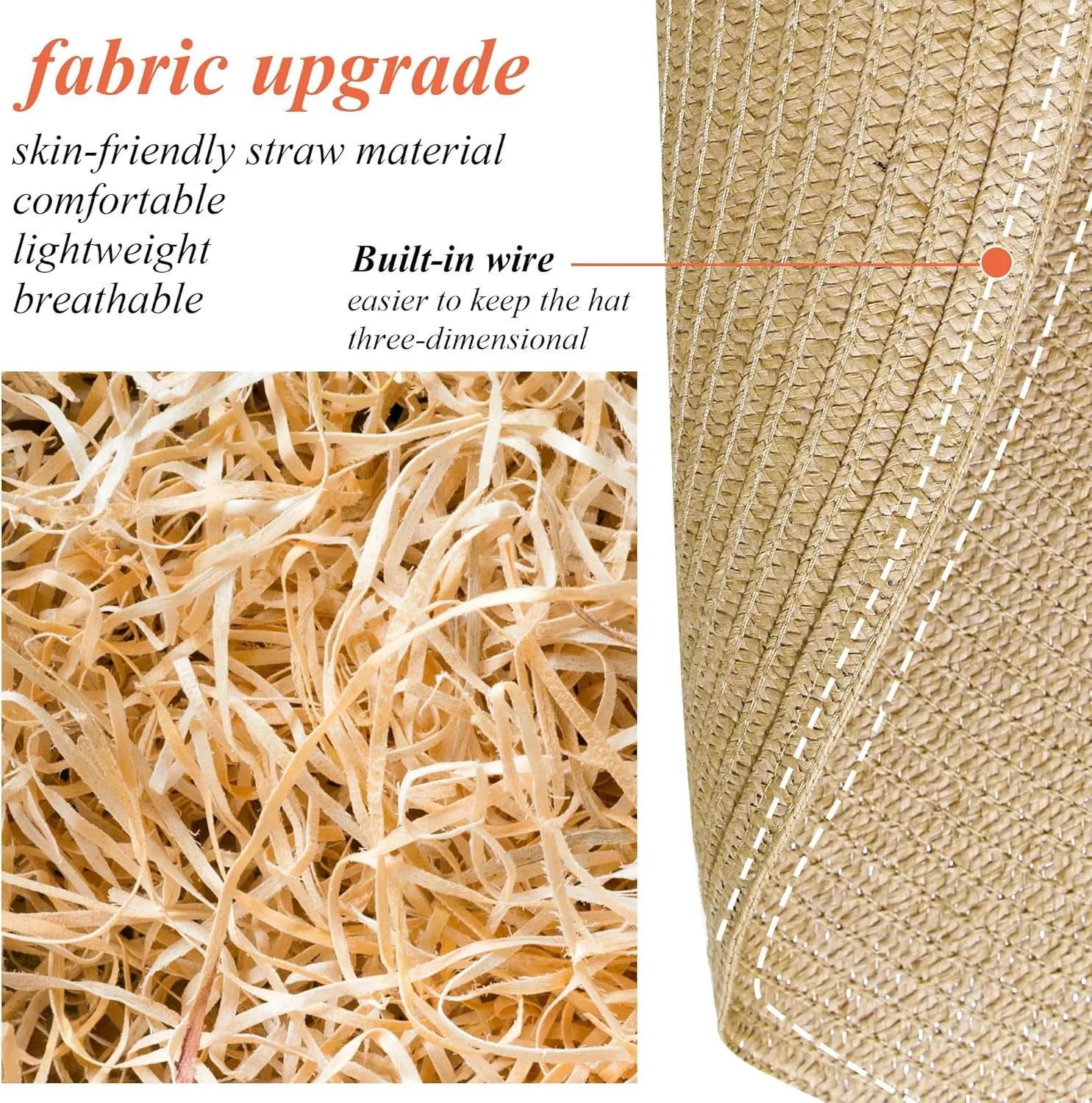 Oversized Sun Straw Hat for Women, UPF 50  Floppy Wide Brim Summer Hat, Foldable Roll Up Travel Hat Beach Hats for Women