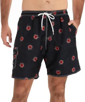 Scotamalone Mens Swim Trunks Swimming Shorts Swimwear Bathing Suits Quick Dry 7 Inch with Mesh Lining
