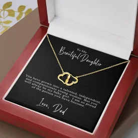 To my beautiful daughter, Love Dad | Gold Minimalist Necklace To my beautiful daughter, Love Dad | Gold Minimalist Necklace