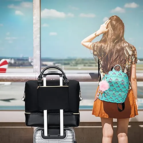 Women's Travel Weekender Bag - Overnight Duffel - Carry-On Bag