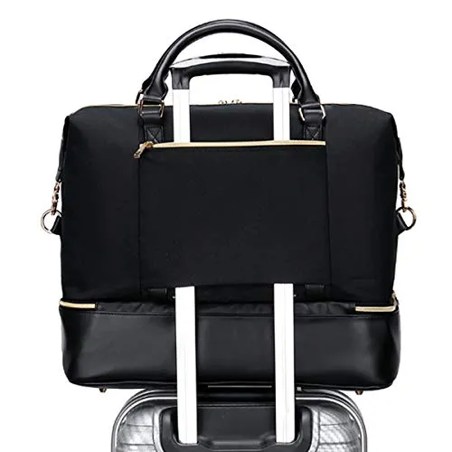 Women's Travel Weekender Bag - Overnight Duffel - Carry-On Bag