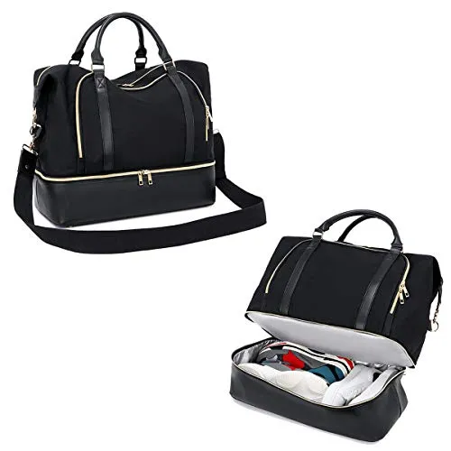 Women's Travel Weekender Bag - Overnight Duffel - Carry-On Bag