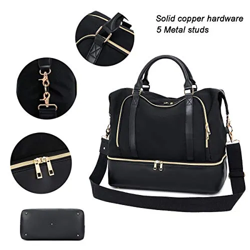 Women's Travel Weekender Bag - Overnight Duffel - Carry-On Bag