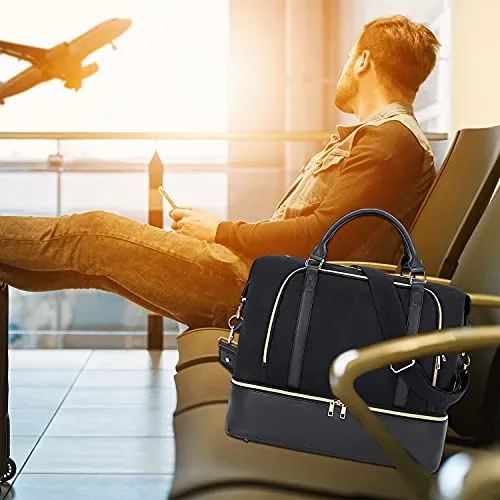 Women's Travel Weekender Bag - Overnight Duffel - Carry-On Bag